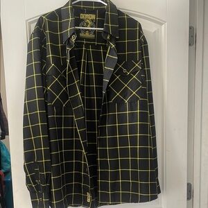 DIXXON Black and Yellow Lightweight Shirt Jacket Chessboxin